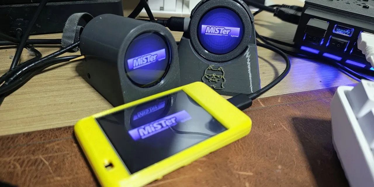 MiSTer marquee on an ESP32 round display or Cheap Yellow Display