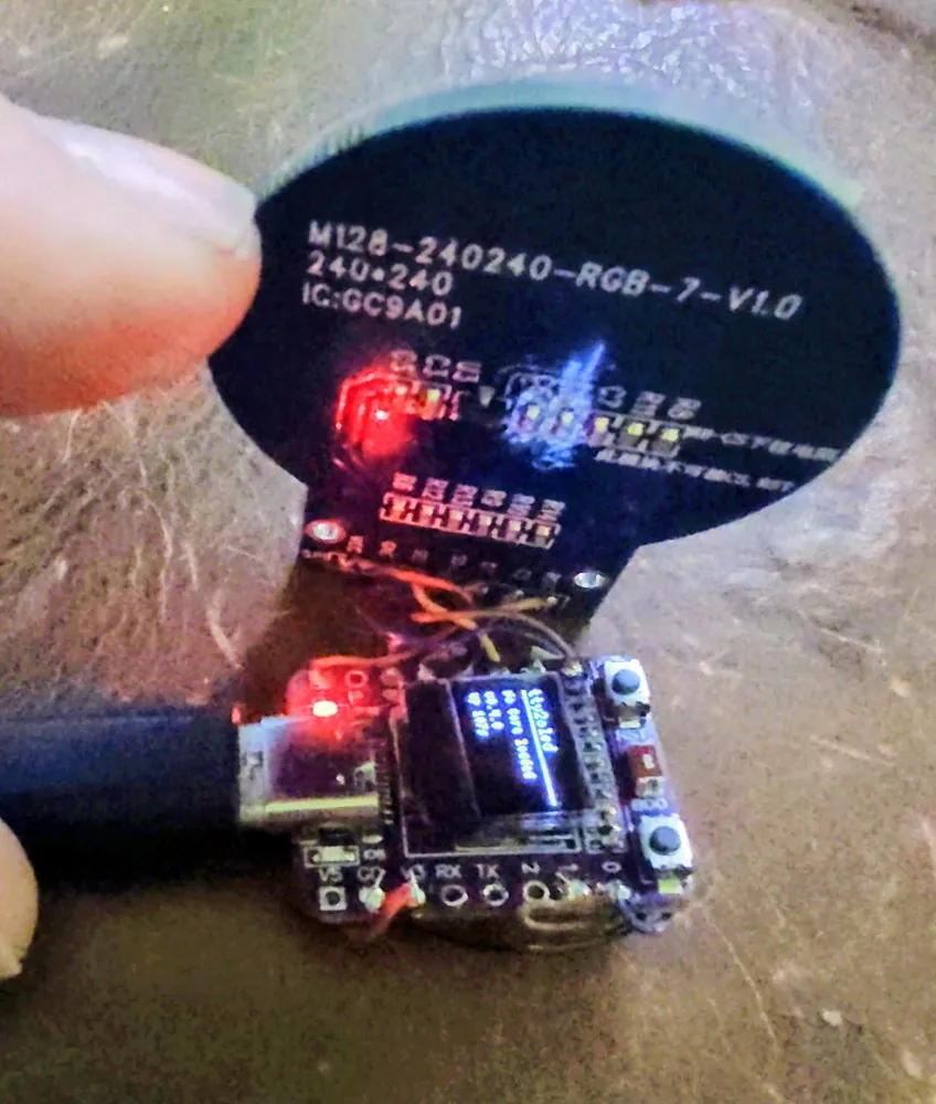 MiSTer marquee on an ESP32 round display or Cheap Yellow Display photo 7